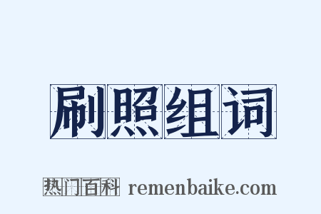 刷照组词是什么意思的图片